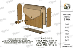 Wooden Clutch Laser Cut. Floral Women Clutch Purse SVG Product Image 2