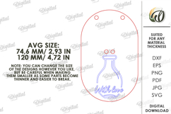 Dried Flower Gift Tag Laser Cut. Present Tag SVG Product Image 2