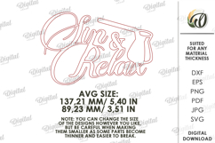 Drink Station Sign Laser Cut. Wall Decor. Sip &amp; Relax SVG Product Image 2