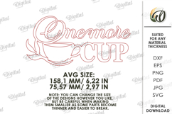 Drink Station Sign Laser Cut. Wall Decor. One More Cup SVG Product Image 2