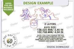 Easter Bunny SVG Design. Easter Door Corner Laser Cut Product Image 2