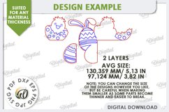 Easter Bunny &amp; Chick SVG. Easter Door Corner Laser Cut Product Image 2