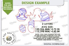 Easter Bunny SVG Design. Easter Door Corner Laser Cut Product Image 2