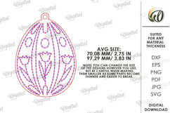 Easter Embroidery Blank Laser Cut. Embroidery Pattern SVG Product Image 2