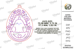 Easter Embroidery Blank Laser Cut. Embroidery Pattern SVG Product Image 2