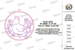 Easter Embroidery Blank Laser Cut. Embroidery Pattern SVG Product Image 2