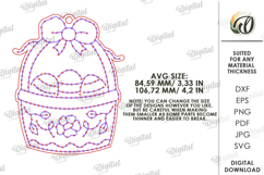 Easter Embroidery Blank Laser Cut. Embroidery Pattern SVG Product Image 2