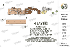 3D Easter Table Sign Lasercut. Stand Decor. Happy Easter SVG Product Image 2