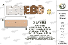 3D Easter Table Signs Bundle Laser Cut. Stand Decor SVG Product Image 5
