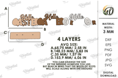 3D Easter Table Sign Lasercut. Stand Decor. Hello Easter SVG Product Image 2