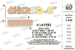 3D Easter Table Sign Laser Cut. Stand Decor. Chick SVG Product Image 2