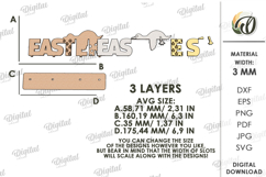 3D Easter Table Sign Laser Cut. Stand Decor. Easter SVG Product Image 2