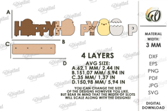 3D Easter Table Sign Laser Cut. Easter Stand Decor SVG Product Image 2