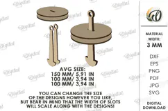 Wooden Wrist Yarn Holder Laser Cut. Knitters SVG Product Image 2
