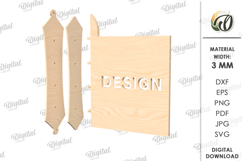 Outdoor Wall Bracket Laser Cut. Hanging SIgn SVG Product Image 2