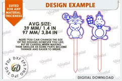 Happy Birthday Kids Cake Topper Laser Cut. Bunny SVG Product Image 2