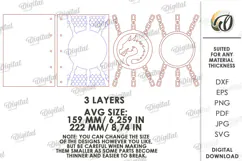 Fantasy Notebook Cover Laser Cut. Journal Cover. Dragon SVG Product Image 2