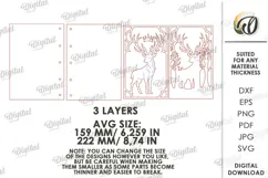 Fantasy Notebook Cover Laser Cut. Journal Cover. Deer SVG Product Image 2
