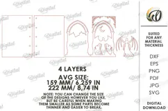 Fantasy Notebook Cover Laser Cut. Journal Cover SVG Product Image 2