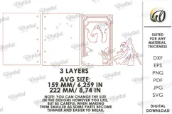 Fantasy Notebook Cover Laser Cut. Journal Cover SVG Product Image 2