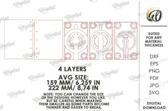 Fantasy Notebook Cover Laser Cut. Journal Cover. Sword SVG Product Image 2