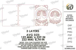 Fantasy Notebook Cover Laser Cut. Journal Cover SVG Product Image 2