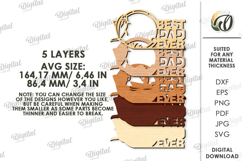 Father&#039;s Day Layered Decor Laser Cut. Gift For Dad SVG Product Image 2