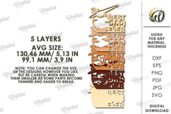 Father&#039;s Day Layered Decor Bundle Laser Cut. Gift For Dad Product Image 11