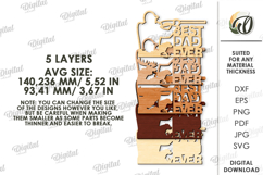 Father&#039;s Day Layered Decor Bundle Laser Cut. Gift For Dad Product Image 3