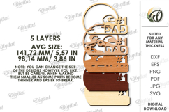 Father&#039;s Day Layered Decor Laser Cut. Gift For Dad SVG Product Image 2