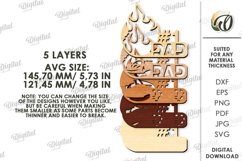 Father&#039;s Day Layered Decor Bundle Laser Cut. Gift For Dad Product Image 5