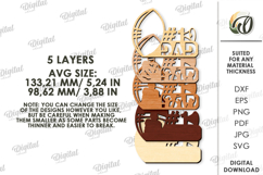 Father&#039;s Day Layered Decor Bundle Laser Cut. Gift For Dad Product Image 6