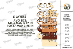 Father&#039;s Day Layered Decor Bundle Laser Cut. Gift For Dad Product Image 7