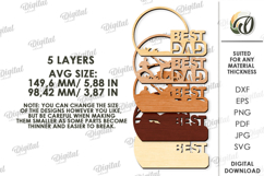 Father&#039;s Day Layered Decor Bundle Laser Cut. Gift For Dad Product Image 8