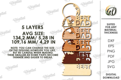 Father&#039;s Day Layered Decor Bundle Laser Cut. Gift For Dad Product Image 9