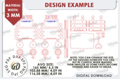 Valentine&#039;s Day Wagon Laser Cut. Valentine Candy Box SVG Product Image 3