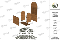 3D Gift Box Laser Cut. Present Box SVG Product Image 2