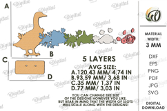 3D Floral Easter Decors Bundle Laser Cut. Stand Decor SVG Product Image 3