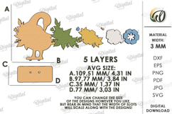 3D Floral Easter Stand Decor Laser Cut. Duck SVG Product Image 2