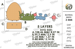 3D Floral Easter Stand Decor Laser Cut. Easter Egg SVG Product Image 2