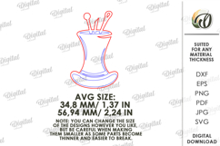 Wooden Floss Bobbins Laser Cut. Thread Holder SVG Product Image 2