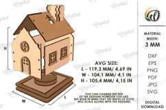 3D Incense House Laser Cut. Incense Cone Holder SVG Product Image 2
