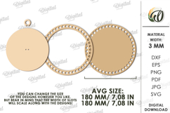 Crochet Basket Base Laser Cut. Crochet Basket Lid Base SVG Product Image 2