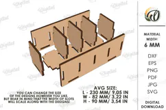 Kids Stationery Holder Laser Cut. Pencil Holder SVG Product Image 2