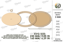 Crochet Basket Base Laser Cut. Crochet Basket Lid Base SVG Product Image 2