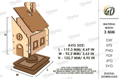 3D Incense House Laser Cut. Incense Cone Holder SVG Product Image 2