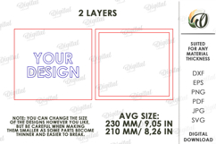 3D Footprint sign Laser Cut. Baby wall decor SVG Product Image 2