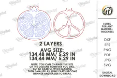 Pomegranate and Lemon Trinket Dishes Laser Cut Product Image 2