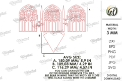 Gothic Candle Holder Laser Cut. Gothic Lantern SVG Product Image 3
