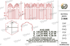 Gothic Candle Holder Laser Cut. Gothic Lantern SVG Product Image 3